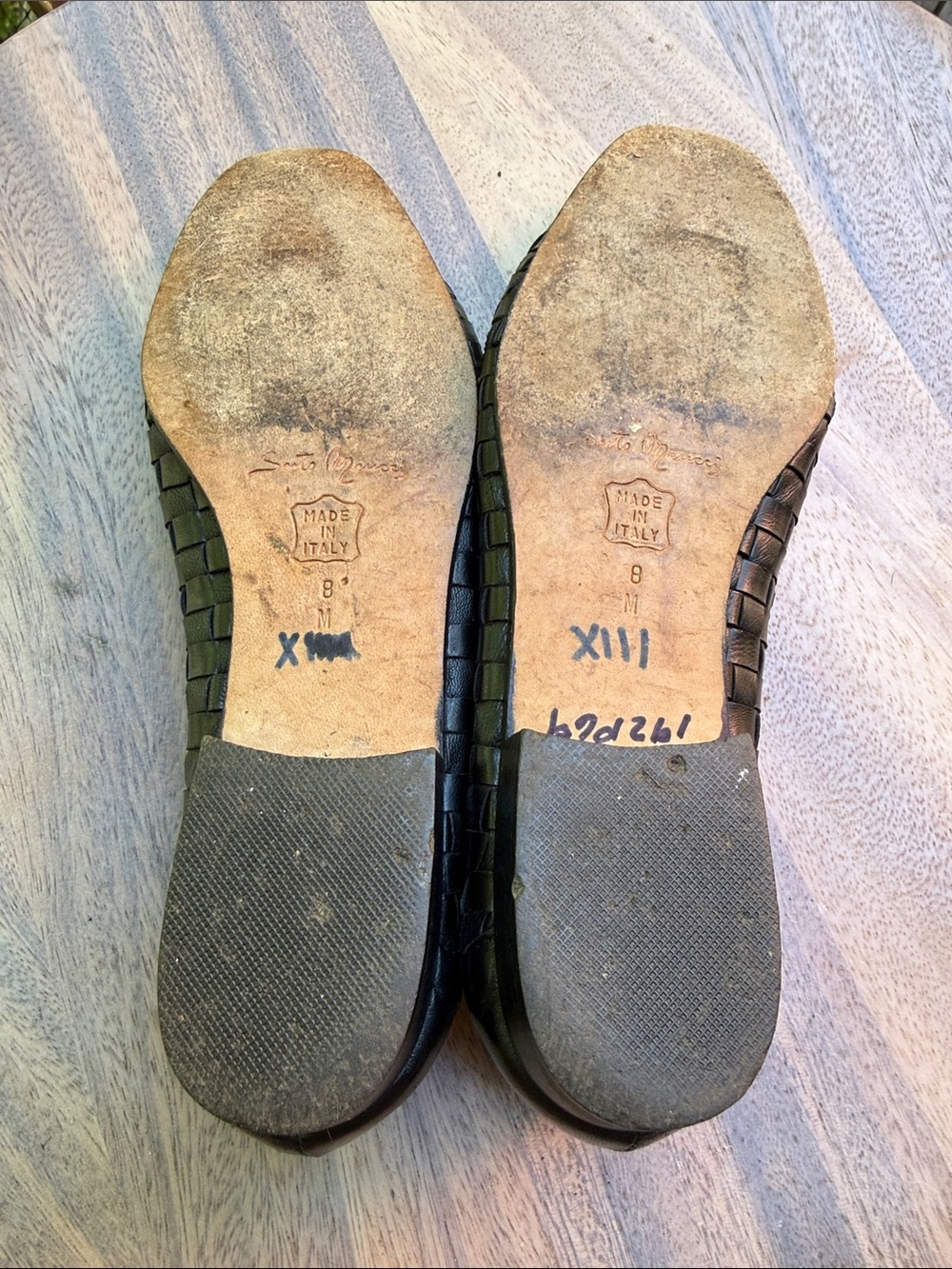 Sesto Meucci Woven Leather Flats in Dark Brown - Picture 12 of 16